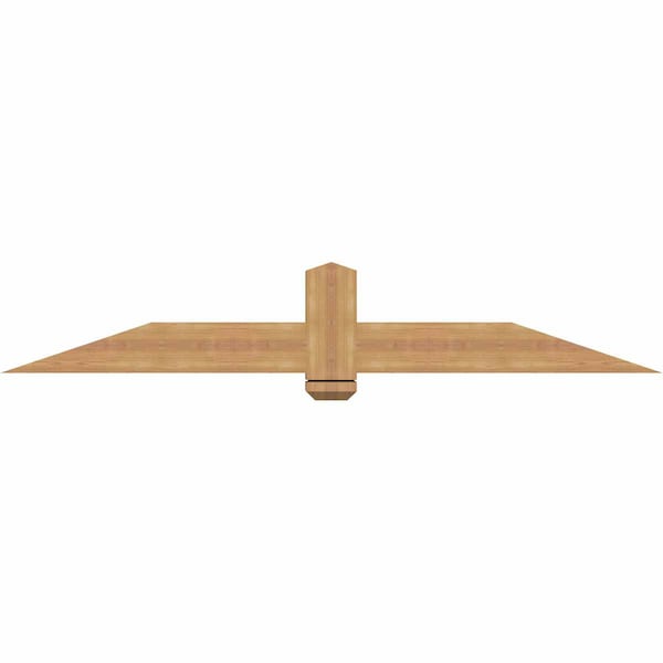 Ekena Millwork Eugene Smooth Timber Gable Bracket, Western Red Cedar, 72"W x 12"H x 5 1/2"D x 5 1/2"F, 4/12 Pitch GBW072X12X0606EUG00SWR - main